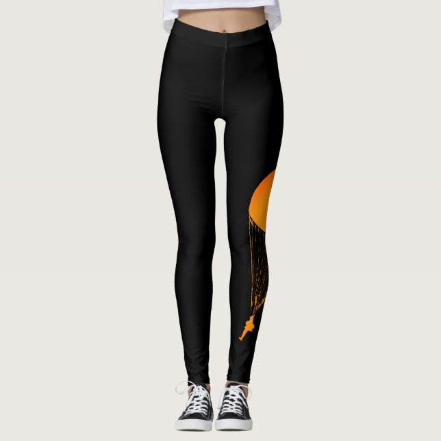 Leggings Negro aerotransportado/naranja de "Parachutiste" (Anverso)