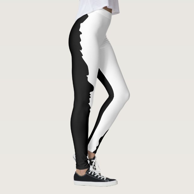 Leggings Negro atrevido con estilo único clásico blanco (Derecha)