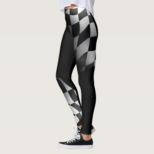 Leggings Negro / blanco revisado (Izquierda)