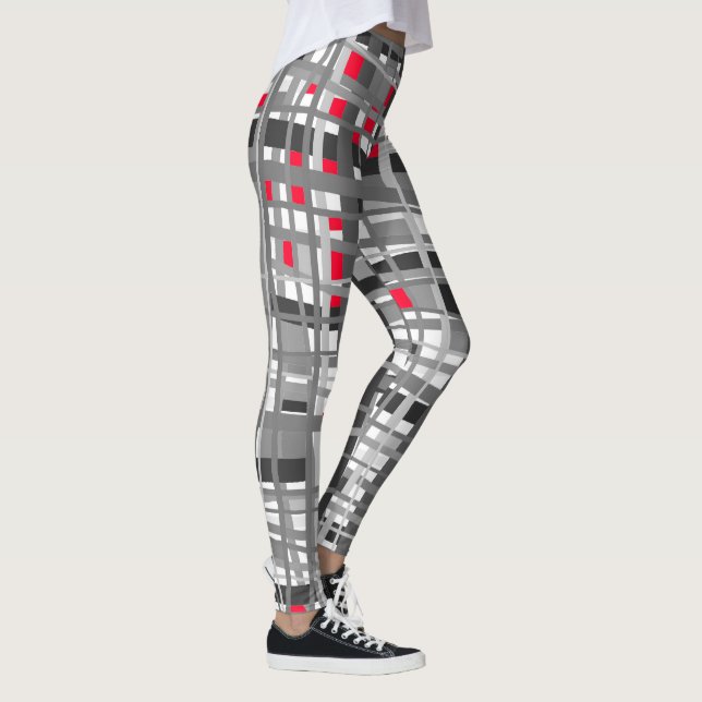 Leggings negro, blanco y rojo (Derecha)