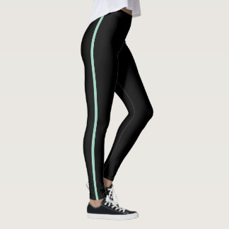 Leggings Negro con cintas de tiras de tinta