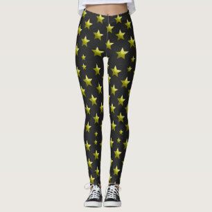 Leggings Negro con estrellas amarillas