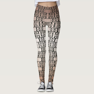 Leggings Negro de Brown que entrelaza las polainas