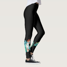 Leggings Negro de cocodrilo tropical