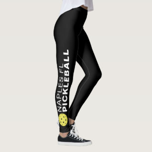 Leggings Negro de encargo deportivo del nombre del equipo
