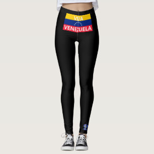 Leggings negro de la bandera de Venezuela.