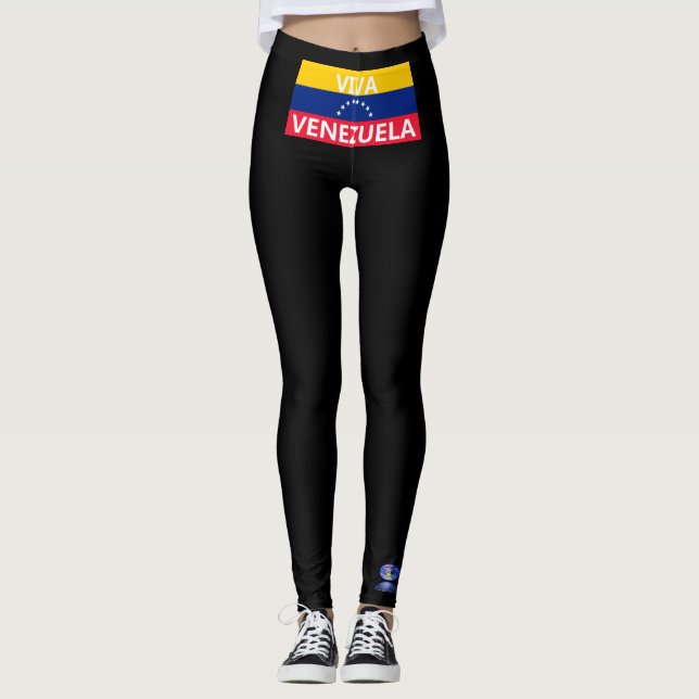 Leggings negro de la bandera de Venezuela. (Anverso)