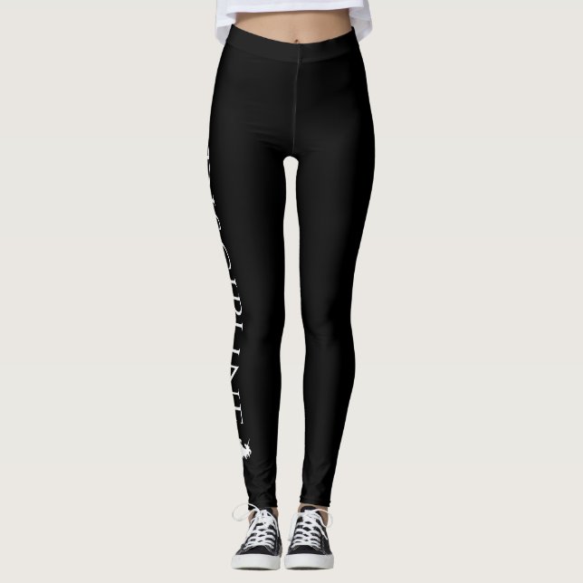 Leggings Negro de la disciplina (Anverso)