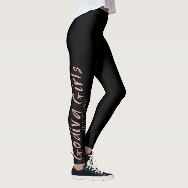 Leggings Negro de las polainas del chica de Godiva (Derecha)