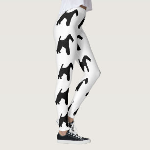 Leggings Negro del silo del fox terrier del alambre