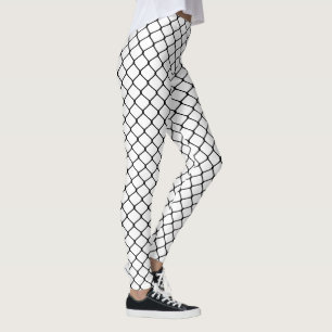 Leggings Negro en las redes blancas