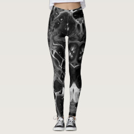 Leggings Negro enrrollado y blanco