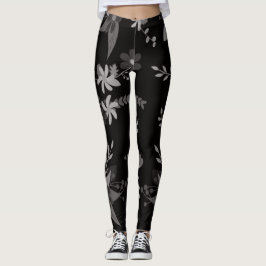 Leggings negro floral