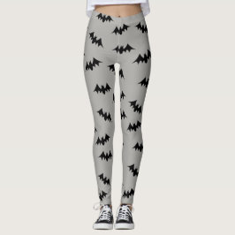 Leggings Negro/gris de las polainas del confeti del palo