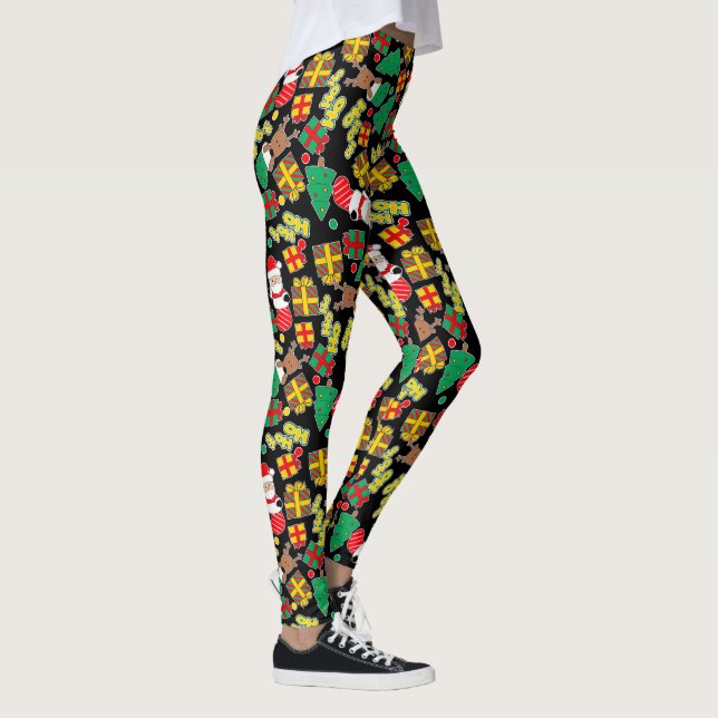 Leggings Negro - Ho Ho Santa (Derecha)