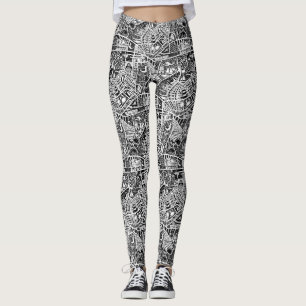Leggings negro marino rural