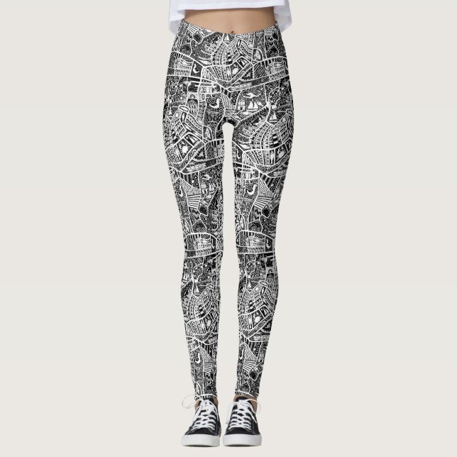 Leggings negro marino rural (Anverso)