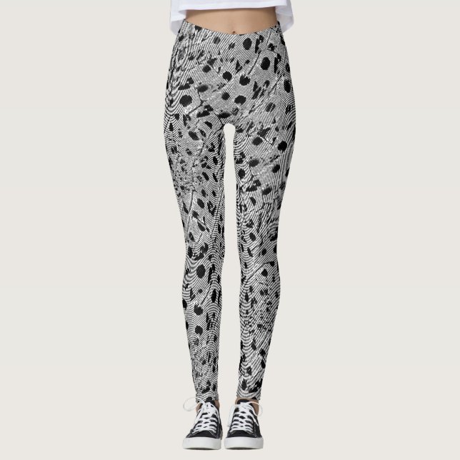 Leggings Negro punteado (Anverso)