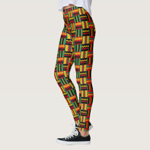 Leggings Negro rojo del verde amarillo de cesta del orgullo