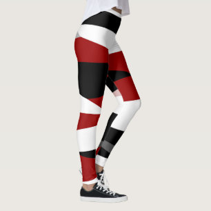 Leggings Negro rojo y blanco