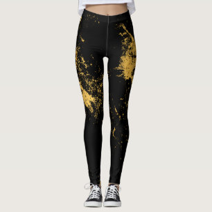 Leggings Negro salpicado oro