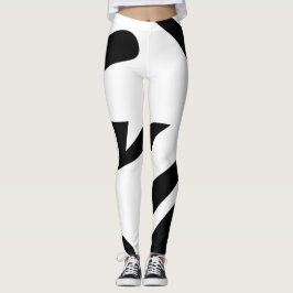Leggings Negro sobre blanco elegante