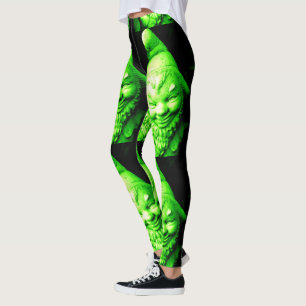 Leggings negro verde del leprechaun
