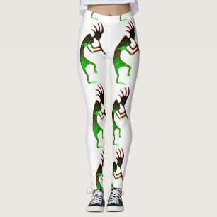 Leggings negro verde kokopelli
