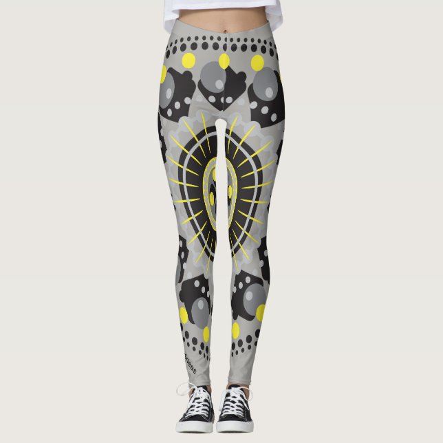 Leggings Negro y amarillo (Anverso)
