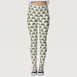 Leggings Negro y beige