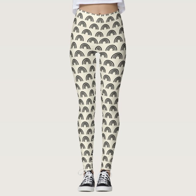 Leggings Negro y beige (Anverso)