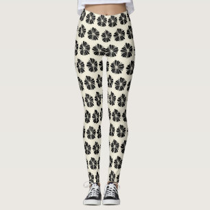 Leggings Negro y beige