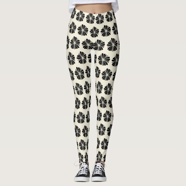 Leggings Negro y beige (Anverso)