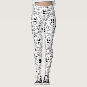 Leggings Negro y beige