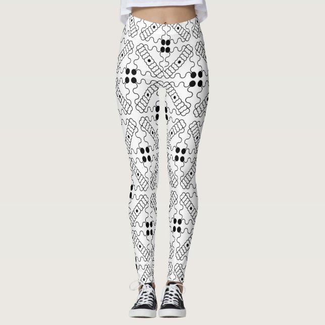 Leggings Negro y beige (Anverso)