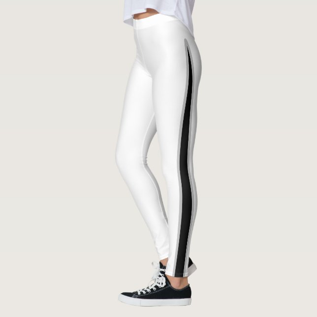 Leggings Negro Y Blanco Moderno (Izquierda)