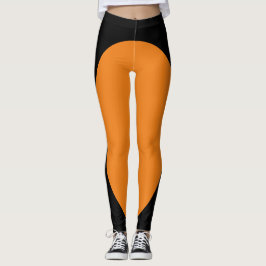Leggings Negro y Naranja únicos