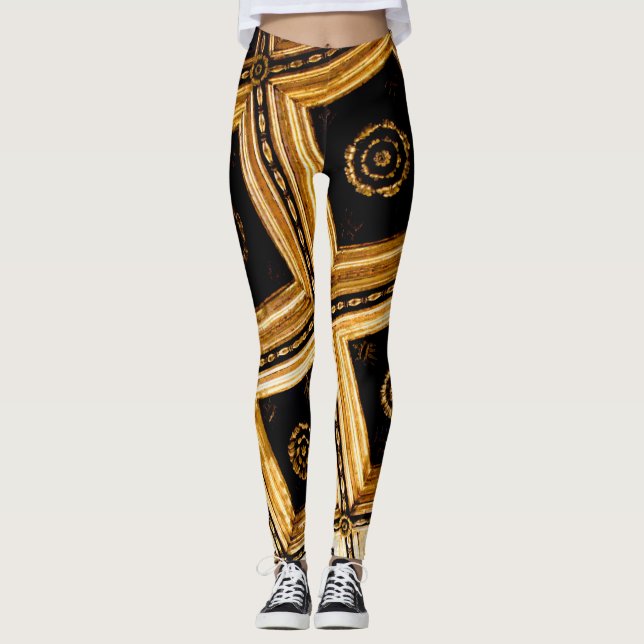 Leggings Negro y oro (Anverso)