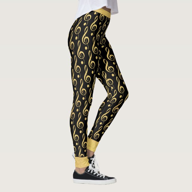 Leggings Negro y polainas del Musical del Clef agudo del (Derecha)