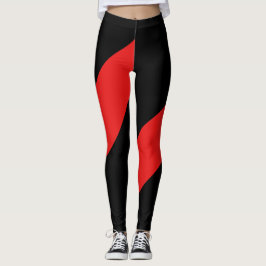 Leggings Negro y rojo dinámico atlético