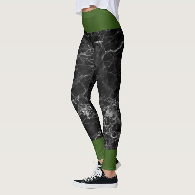 Leggings Negro Y Verde (Izquierda)