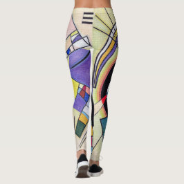 Leggings Negro y Violeta - Wassily Kandinsky Arte Moderno