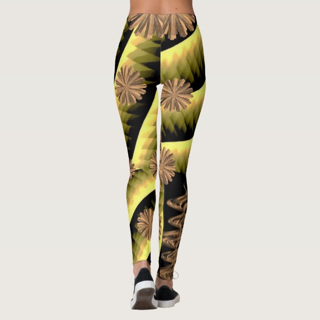 leggings negros dorados rosados largos adolescente (Reverso)