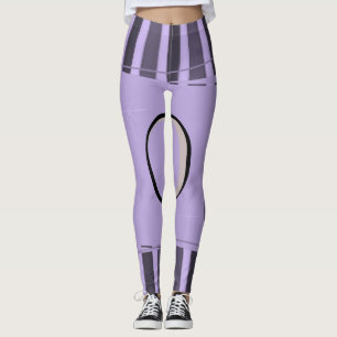 leggings negros morados para mujer