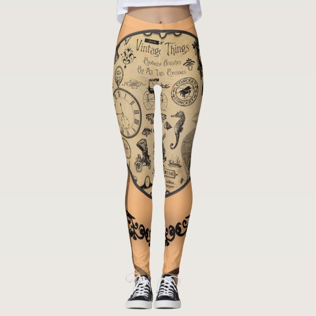 leggings negros naranjas largos (Anverso)