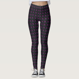 Leggings Negros y morados de negocios casuales