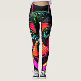 Leggings Neon Canine Puppy Art