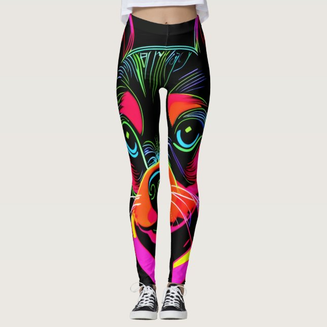Leggings Neon Canine Puppy Art (Anverso)