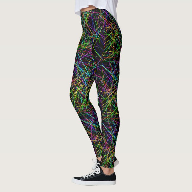 Leggings Neon Crosshatch Infinite Grid (Izquierda)