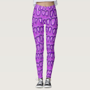 Leggings NEÓN de la púrpura del Orthodontist de la